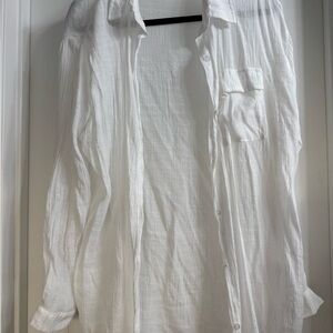 Lightweight White Button-Up Shirt